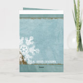 Warm Winter Wishes Feestdagen Kaart (Achterkant)