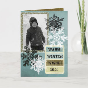 Warm Winter Wishes Feestdagen Kaart