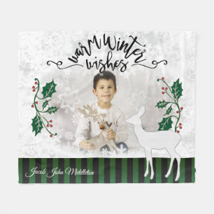 Warm Winter Wishes Fleece Deken