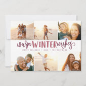 Warm Winter Wishes | Fotocollage Feestdagenkaart (Voorkant)