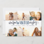 Warm Winter Wishes | Fotocollage Feestdagenkaart (Voorkant)