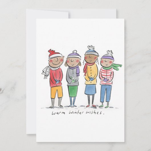 Warm Winter Wishes Kaart (Voorkant)