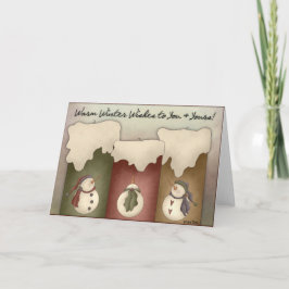 Warm Winter Wishes Kandle Blank Kaart