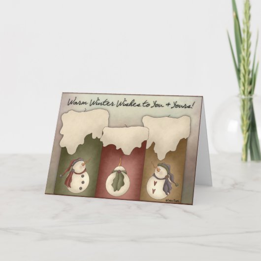 Warm Winter Wishes Kandle Blank Kaart (Voorkant)