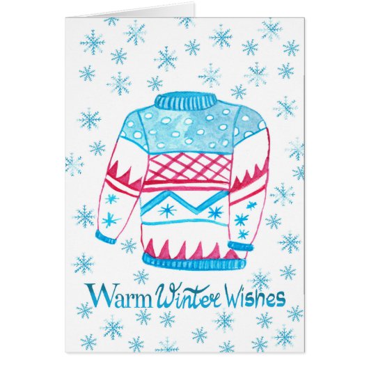 Warm Winter Wishes kerstSweater (Voorkant)
