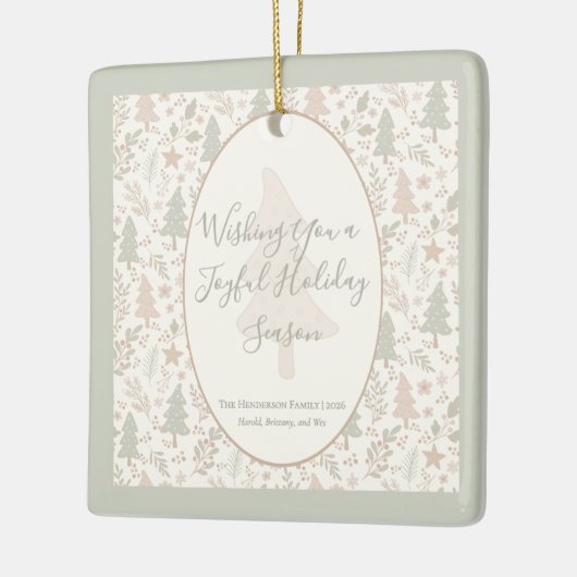 Warm Winter Wishes –Personalized Holiday Ornament (Links)