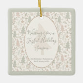 Warm Winter Wishes –Personalized Holiday Ornament (Voorkant)