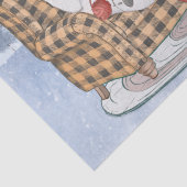 Warm Winter Wishes Polar Beer Knitting Red Scarf Tissuepapier (Detail)