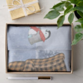 Warm Winter Wishes Polar Beer Knitting Red Scarf Tissuepapier (Geschenk)