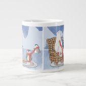 Warm Winter Wishes Polar Beer Knitting Scarf Grote Koffiekop (Voorkant)