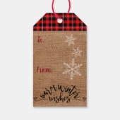 Warm Winter Wishes - Snowman Cadeaulabel (Achterkant)
