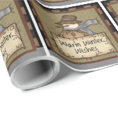 Warm Winter Wishes Snowman Cadeaupapier (Rol Hoek)