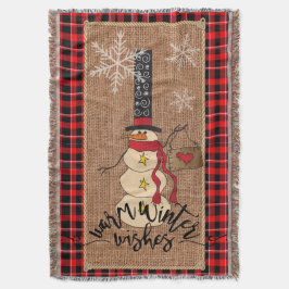 Warm Winter Wishes - Snowman Deken