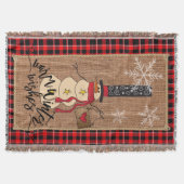Warm Winter Wishes - Snowman Deken (Voorkant)