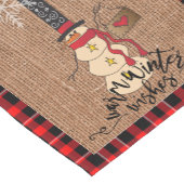 Warm Winter Wishes - Snowman Korte Tafelloper (Hoek)