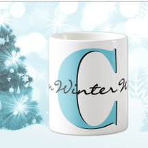 Warm Winter Wishes Vet blauwe letter 11oz Klassiek