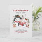 Warm Winterfeest – Uitnodiging voor een Wintervol  (Staand voorkant)