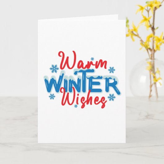 Warm winterwensen kaart (Gele Bloem)
