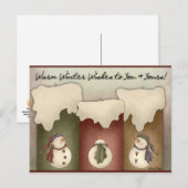 Warm winterwensen voor u en uw vakantie Briefkaart (Voorkant / Achterkant)