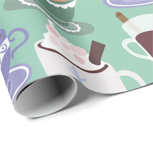 Warm Wintery Drinken Print Cadeaupapier (Rol Hoek)