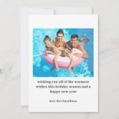 Warm Wish | Florida Holiday-fotokerstkaart Bedankkaart (Achterkant)