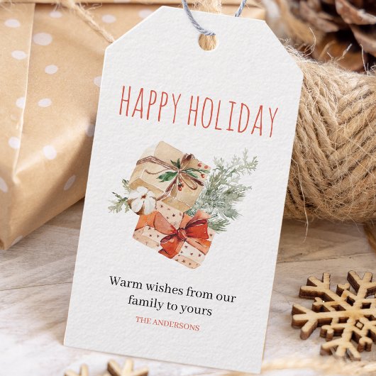 Warm Wish | Kerstmis | Happy Holiday Gift Labels Cadeaulabel