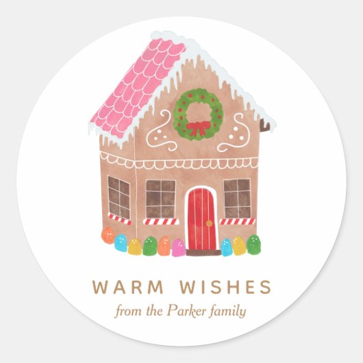 Warm Wish Ronde Sticker (Voorkant)