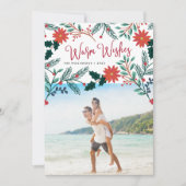 Warm Wish | Tropische kerstfoto Feestdagenkaart (Voorkant)