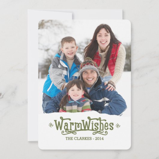 Warm Wish | Vakantieknopkaart Feestdagenkaart (Voorkant)