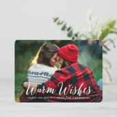 Warm Wish | Vakantieknopkaart Feestdagenkaart (Staand voorkant)
