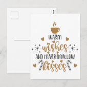 Warm Wishes and Marshmallow Kisses  Briefkaart (Voorkant / Achterkant)