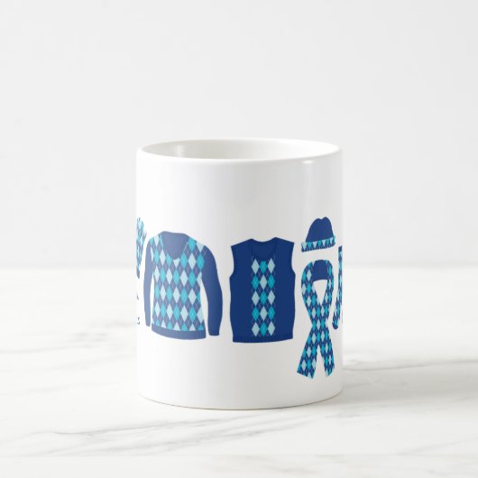 Warm Wishes Argyle Pattern Items Mok - Blauw (Center)