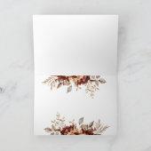 Warm Wishes Autumn Floral Frame Card Kaart (Binnen)