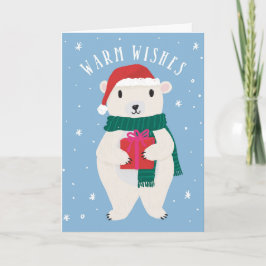 Warm Wishes Beary Merry KerstWenskaart Kaart