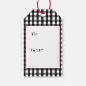 Warm Wishes Black and White Buffalo Gift Label Cadeaulabel (Achterkant)