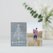 Warm Wishes Coastal Beach Florida Feestdagenkaart (Staand voorkant)