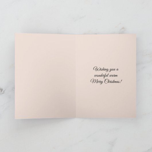 Warm Wishes Cocoa Snowflake Christmas Kaart (Binnen)