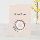 Warm Wishes Cocoa Snowflake Christmas Kaart (Gele Bloem)