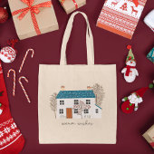 Warm Wishes Cozy Holiday thuiskerst Tote Bag