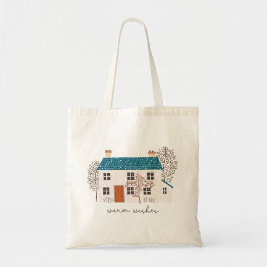 Warm Wishes Cozy Holiday thuiskerst Tote Bag (Voorkant)