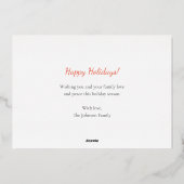 Warm Wishes Cozy kerst Home Folie Feestdagenkaart (Achterkant)