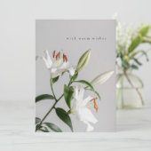 Warm Wishes Elegant Lily Card Bedankkaart (Staand voorkant)