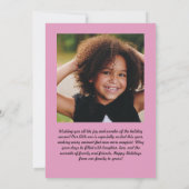 Warm Wishes Feestelijke Cactus Holiday Kaart (Achterkant)