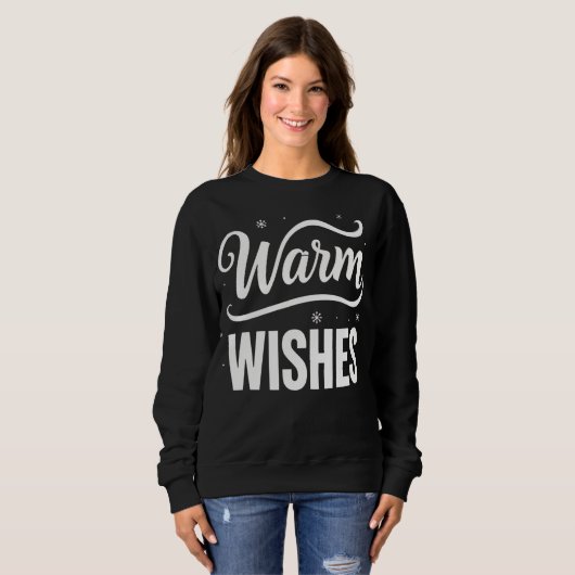Warm Wishes Festive Winter Sweatshirt (Voorkant volledig)