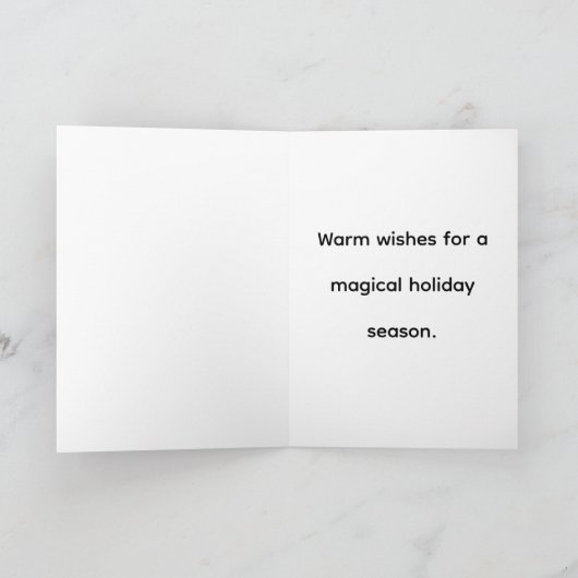 Warm wishes for a magical holiday season. feestdagen kaart (Binnen)