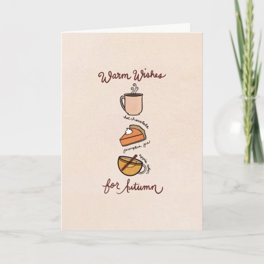 Warm Wishes for Autumn Greeting Card Kaart (Voorkant)