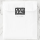 Warm Wishes Gepersonaliseerde vakantie Stickers / (Tas)