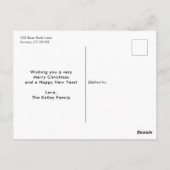 Warm Wishes Gold Script Vertical Holiday Foto Briefkaart (Achterkant)
