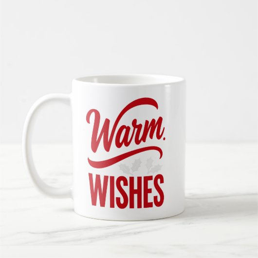 Warm Wishes Holiday Coffee Mug Koffiemok (Links)