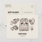 Warm Wishes Holiday Essentials Briefkaart (Voorkant / Achterkant)